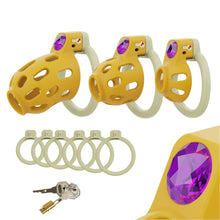 Lade das Bild in den Galerie-Viewer, Gemstone Inlaid Chastity Cage