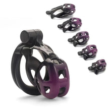 Load image into Gallery viewer, Gradient Black-Purple Cobra Chastity Cage