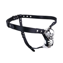 Afbeelding in Gallery-weergave laden, Horror Skull Metal Chastity Cage with Standard Belt without locks