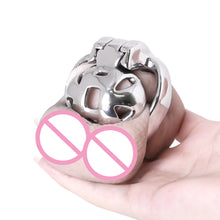 Load image into Gallery viewer, HT-V4 Stainless Steel Super Small Chastity Cage