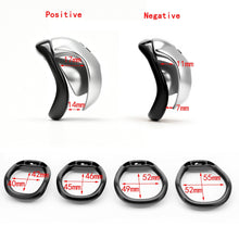 Load image into Gallery viewer, Inverted Colorful Pudding Chastity Cage dimensions showing 7mm, 5mm, 49mm