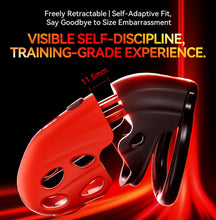 Lade das Bild in den Galerie-Viewer, Lockink Electro Vibe Retractable Chastity Cage