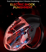 Lade das Bild in den Galerie-Viewer, Lockink Electro Vibe Retractable Chastity Cage