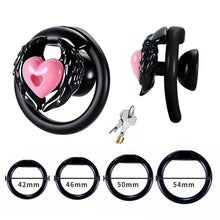 Load image into Gallery viewer, Love Wings Heart-Detail Resin Chastity Cage