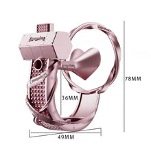 Lade das Bild in den Galerie-Viewer, Möbius Negative Resin Chastity Cage dimensions showing 78mm, 36mm, 49mm