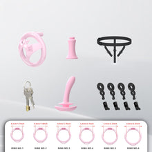 Load image into Gallery viewer, Male Flat Chastity Cage Inverted Plug in alternate gallery view 7