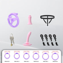Load image into Gallery viewer, Male Flat Chastity Cage Inverted Plug in alternate gallery view 5