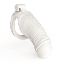 Load image into Gallery viewer, Men's Simulated Penis White Chastity Cage