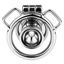 Afbeelding in Gallery-weergave laden, Mirror Polish Flat and Inverted Chastity Cage – Inverted Short (36 mm) rear view without belt