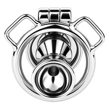 Afbeelding in Gallery-weergave laden, Mirror Polish Flat and Inverted Chastity Cage – Inverted Long (60 mm) rear view without belt