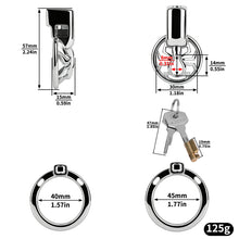 Lade das Bild in den Galerie-Viewer, Night Silver Spider Flat 304 Stainless Steel Chastity Cage