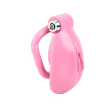 Afbeelding in Gallery-weergave laden, One-click Pink Pussy Chastity Cage