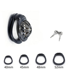 Lade das Bild in den Galerie-Viewer, Black Generation 6 openwork cage with four pictured base rings