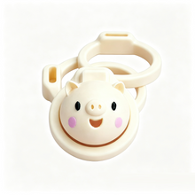Load image into Gallery viewer, Piglet Head Resin Chastity Cage with Three Rings