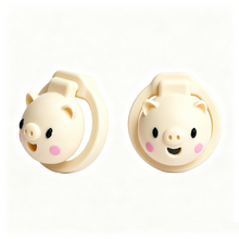 Load image into Gallery viewer, Piglet Head Resin Chastity Cage with Three Rings