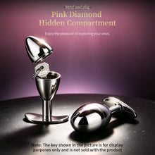 Lade das Bild in den Galerie-Viewer, Pink Diamond Secret-Compartment Stainless Steel Anal Plug