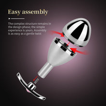 Lade das Bild in den Galerie-Viewer, Pink Diamond Secret-Compartment Stainless Steel Anal Plug