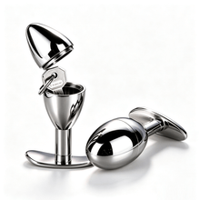 Lade das Bild in den Galerie-Viewer, Pink Diamond Secret-Compartment Stainless Steel Anal Plug