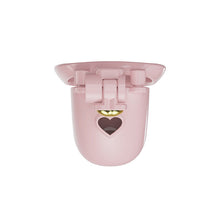 Load image into Gallery viewer, Solid pink heart chastity cage, rear view
