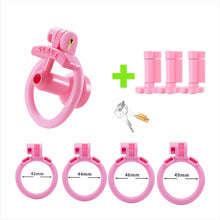 Load image into Gallery viewer, Pink negative urethral cage with security-check lock cores