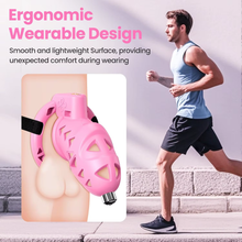 Load image into Gallery viewer, Pink Rattler Chastity Cage with Anal Plug 5