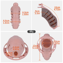 Load image into Gallery viewer, Bionic-Texture ABS Chastity Cage with Four Rings