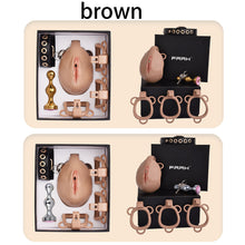 Load image into Gallery viewer, Pussy Chastity Cage With Wearable Butt Plug