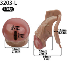 Load image into Gallery viewer, Realistic Penis Resin Chastity Cage
