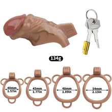 Load image into Gallery viewer, Realistic Penis Resin Chastity Cage