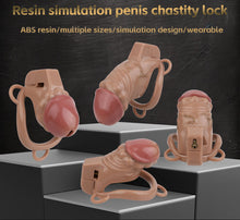 Load image into Gallery viewer, Realistic Penis Resin Chastity Cage