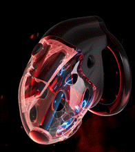 Lade das Bild in den Galerie-Viewer, Lockink Electro Vibe Retractable Chastity Cage