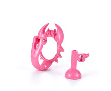 Load image into Gallery viewer, Pink scorpion chastity cage rear structure and separate support piece