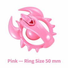 Load image into Gallery viewer, Pink scorpion chastity cage with 50 mm ring