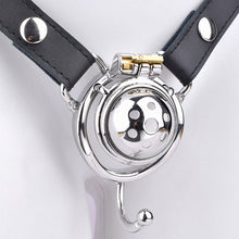 Load image into Gallery viewer, Metal Small Chastity Cage -with belt and acr ring