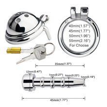 Load image into Gallery viewer, Metal Small Chastity Cage -5