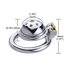 Load image into Gallery viewer, Metal Small Chastity Cage -size round ring