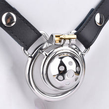 Load image into Gallery viewer, Metal Small Chastity Cage with belt