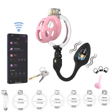 Afbeelding in Gallery-weergave laden, Soft Cobra Chastity Cage With App Controlled Butt Plug 18