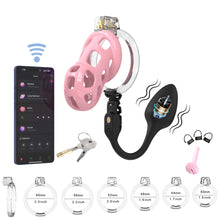 Afbeelding in Gallery-weergave laden, Soft Cobra Chastity Cage With App Controlled Butt Plug 20