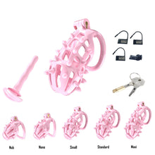 Load image into Gallery viewer, Stripe Cobra Chastity Kits with Spikes pegs