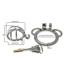 Afbeelding in Gallery-weergave laden, Split Small Steel Chastity Cage 5