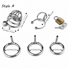 Afbeelding in Gallery-weergave laden, Stainless Steel PA Chastity Cage with Two Style Options