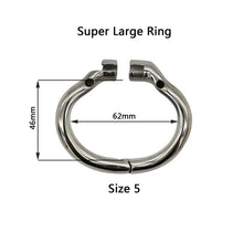Lade das Bild in den Galerie-Viewer, BDSM Stainless Steel Chastity Device With Hinged Rings