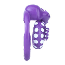 Load image into Gallery viewer, Deep Sea Purple cage side profile and base ring