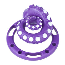 Load image into Gallery viewer, Purple curled tentacle cage three-quarter rear view