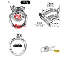 Load image into Gallery viewer, Thick Chainmail Steel Chastity Lock - 6