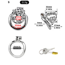 Load image into Gallery viewer, Thick Chainmail Steel Chastity Lock - 4