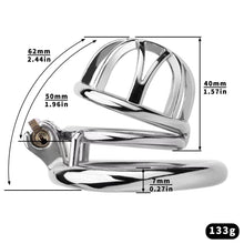 Load image into Gallery viewer, Small Open-Lattice Stainless Steel Chastity Cage