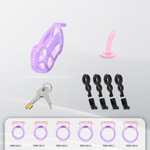Afbeelding in Gallery-weergave laden, Upgrade Invisible Purple Cobra Chastity Cage 3