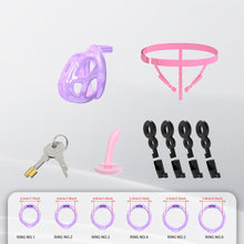 Afbeelding in Gallery-weergave laden, Upgrade Invisible Purple Cobra Chastity Cage 4
